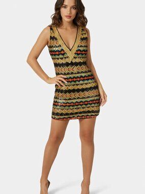 Bebe Sequin Party Dress • XS (also Fits Small) • Sparkly Event Wear